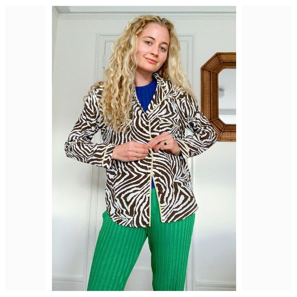 WRAY Lena Top Zebra Chocolate Swirl